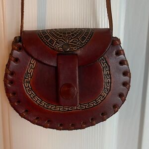 Artisan Tan Leather Crossbody MiniBag